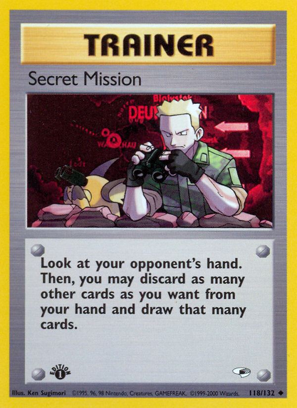 Pokemon | Secret Mission (118/132) [Gym Heroes 1st Edition] | The Nerd Mechant