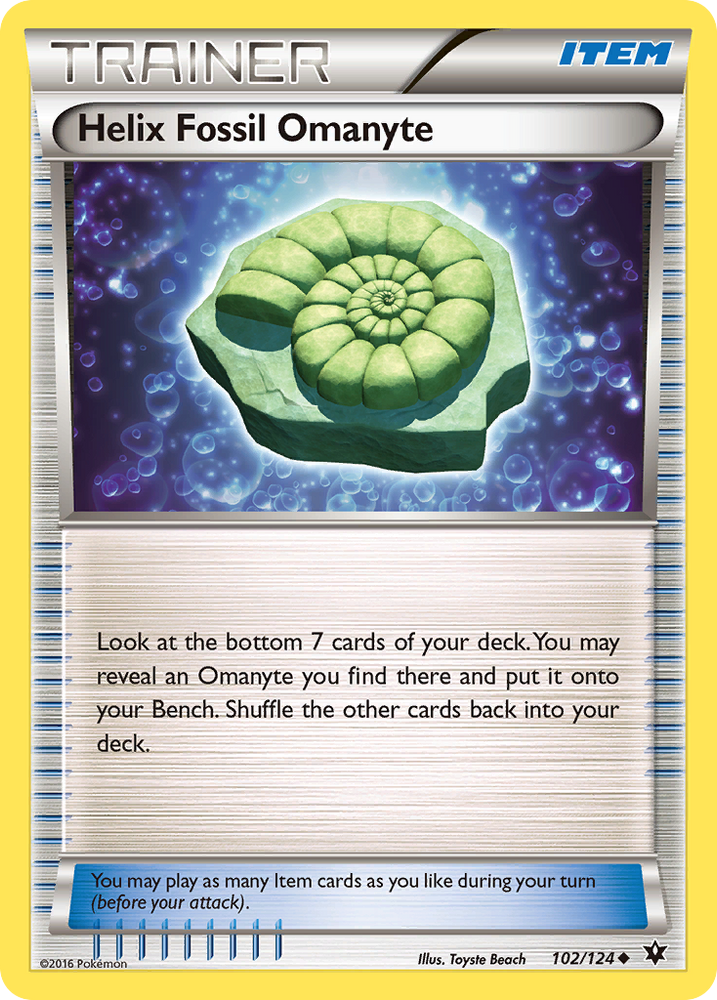 Pokemon | Helix Fossil Omanyte (102/124) [XY: Fates Collide] | The Nerd Merchant