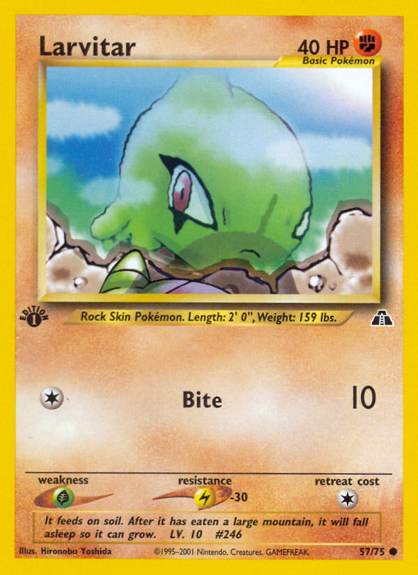 Pokemon | Larvitar (57/75) [Neo Discovery 1st Edition] | The Nerd Merchant