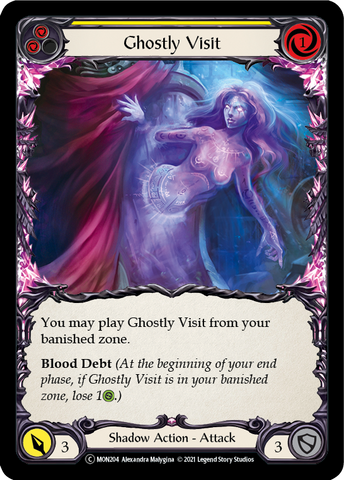 Flesh and Blood TCG | Ghostly Visit (Yellow) [U-MON204] (Monarch Unlimited)  Unlimited Normal | The Nerd Merchant