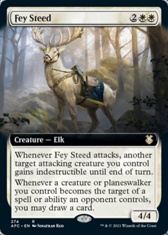 Magic | Fey Steed (Extended Art) [Dungeons & Dragons: Adventures in the Forgotten Realms Commander] | The Nerd Merchant