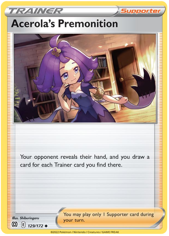 Pokemon | Acerola's Premonition (129/172) [Sword & Shield: Brilliant Stars] | The Nerd Merchant