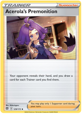 Pokemon | Acerola's Premonition (129/172) [Sword & Shield: Brilliant Stars] | The Nerd Merchant