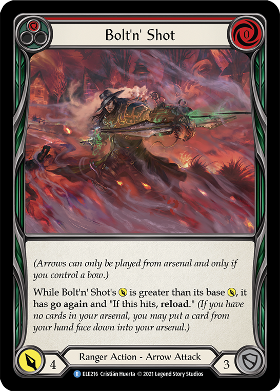 Flesh and Blood TCG | Bolt'n' Shot (Red) [ELE216] (Tales of Aria)  1st Edition Rainbow Foil | The Nerd Merchant