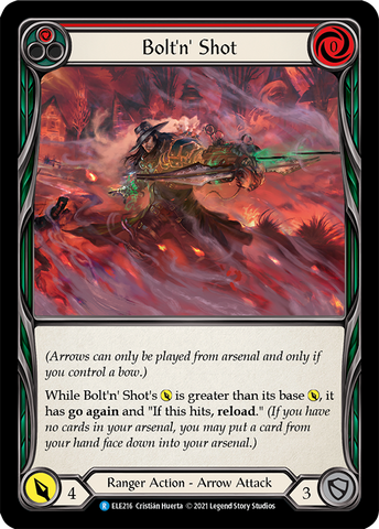 Flesh and Blood TCG | Bolt'n' Shot (Red) [ELE216] (Tales of Aria)  1st Edition Rainbow Foil | The Nerd Merchant