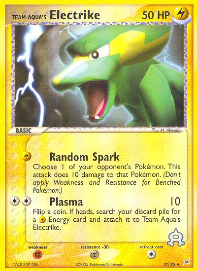 Pokemon | Team Aqua's Electrike (27/95) [EX: Team Magma vs Team Aqua] | The Nerd Merchant