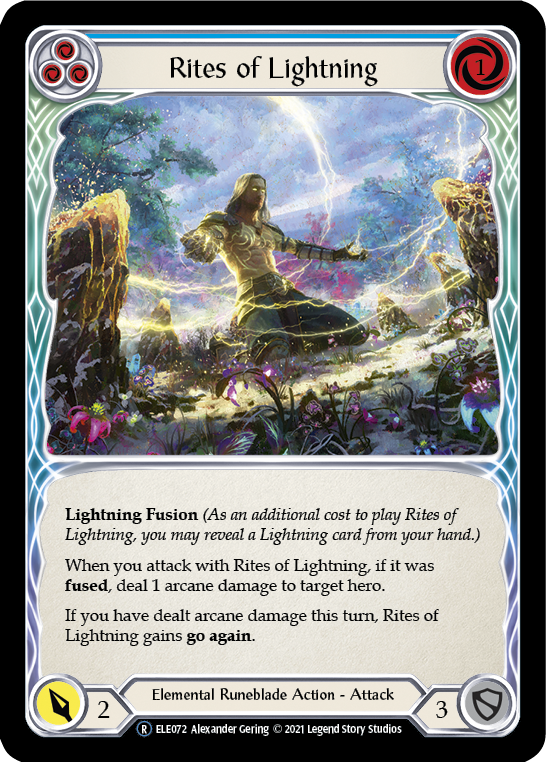 Flesh and Blood TCG | Rites of Lightning (Blue) [U-ELE072] (Tales of Aria Unlimited)  Unlimited Normal | The Nerd Merchant