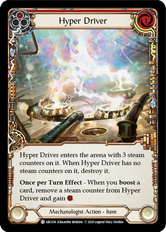 Flesh and Blood TCG | Hyper Driver [U-ARC036] (Arcane Rising Unlimited)  Unlimited Rainbow Foil | The Nerd Merchant