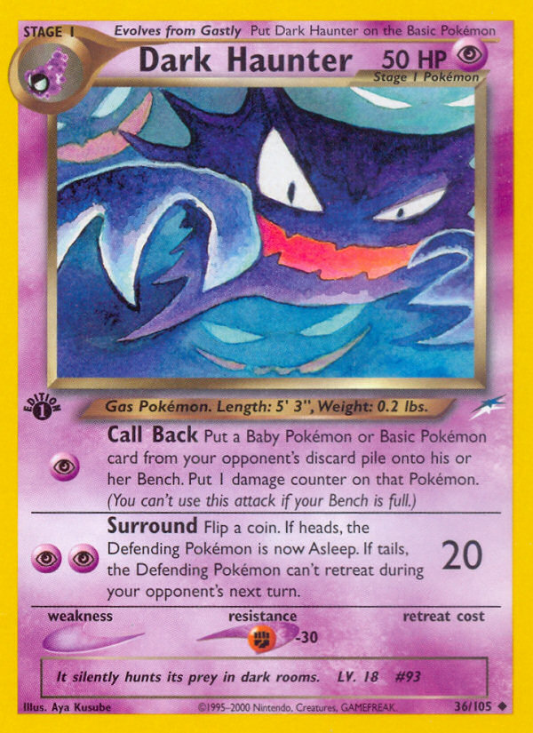 Pokemon | Dark Haunter (36/105) [Neo Destiny 1st Edition] | The Nerd Merchant