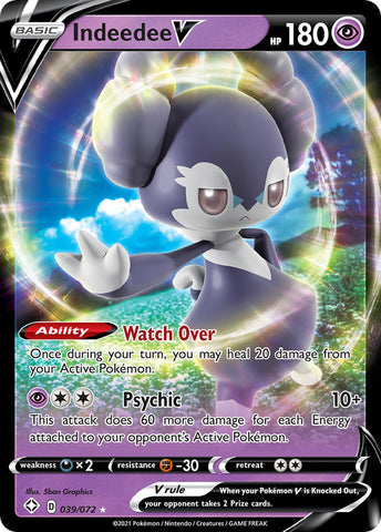 Pokemon | Indeedee V (039/072) [Sword & Shield: Shining Fates] | The Nerd Merchant