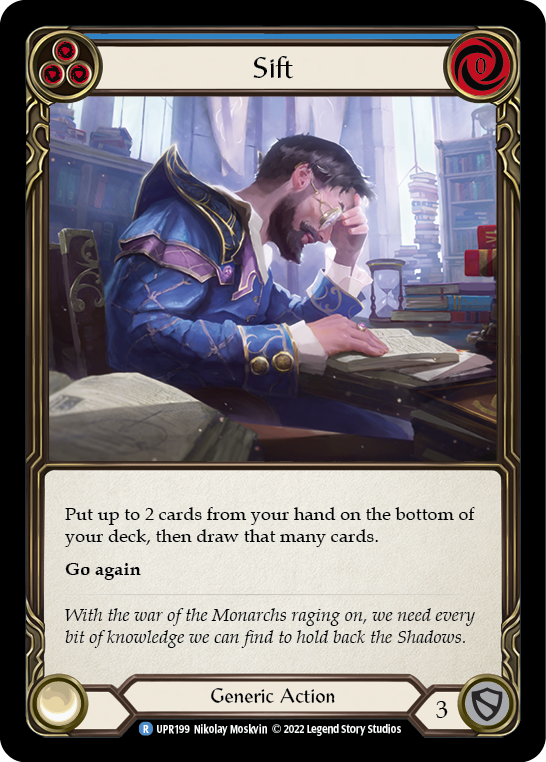 Flesh and Blood TCG | Sift (Blue) [UPR199] (Uprising)  Rainbow Foil | The Nerd Merchant