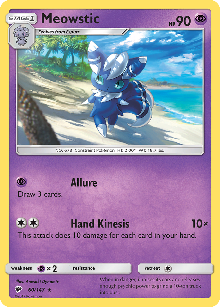 Pokemon | Meowstic (60/147) [Sun & Moon: Burning Shadows] | The Nerd Merchant