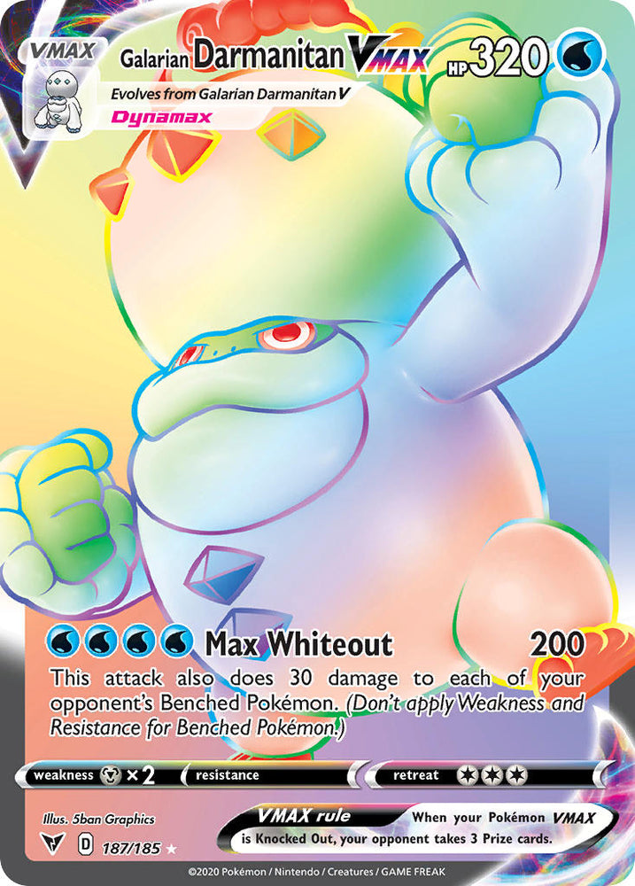 Pokemon | Galarian Darmanitan VMAX (187/185) [Sword & Shield: Vivid Voltage] | The Nerd Merchant