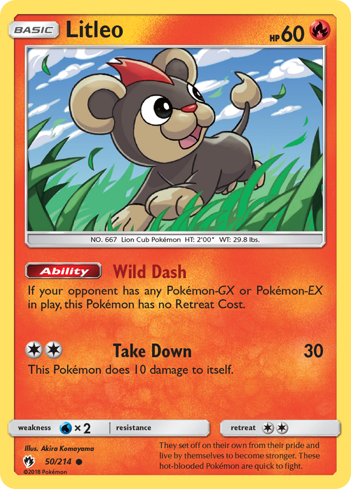 Pokemon | Litleo (50/214) [Sun & Moon: Lost Thunder] | The Nerd Merchant