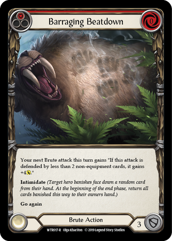 Flesh and Blood TCG | Barraging Beatdown (Red) [WTR017-R] (Welcome to Rathe)  Alpha Print Normal | The Nerd Merchant