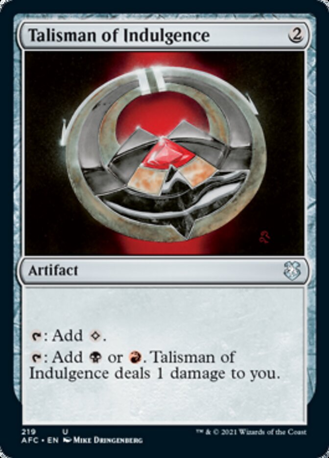 Magic | Talisman of Indulgence [Dungeons & Dragons: Adventures in the Forgotten Realms Commander] | The Nerd Merchant