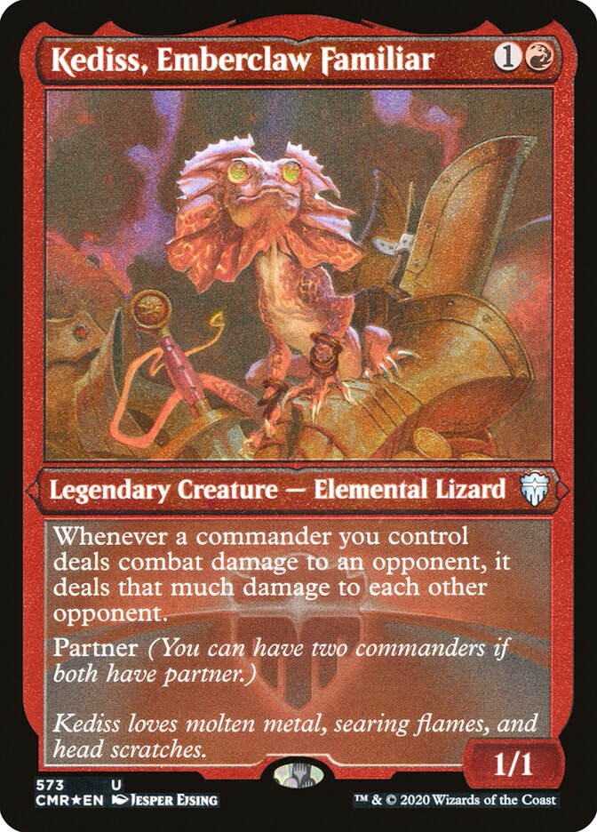 Magic | Kediss, Emberclaw Familiar (Etched) [Commander Legends] | The Nerd Merchant