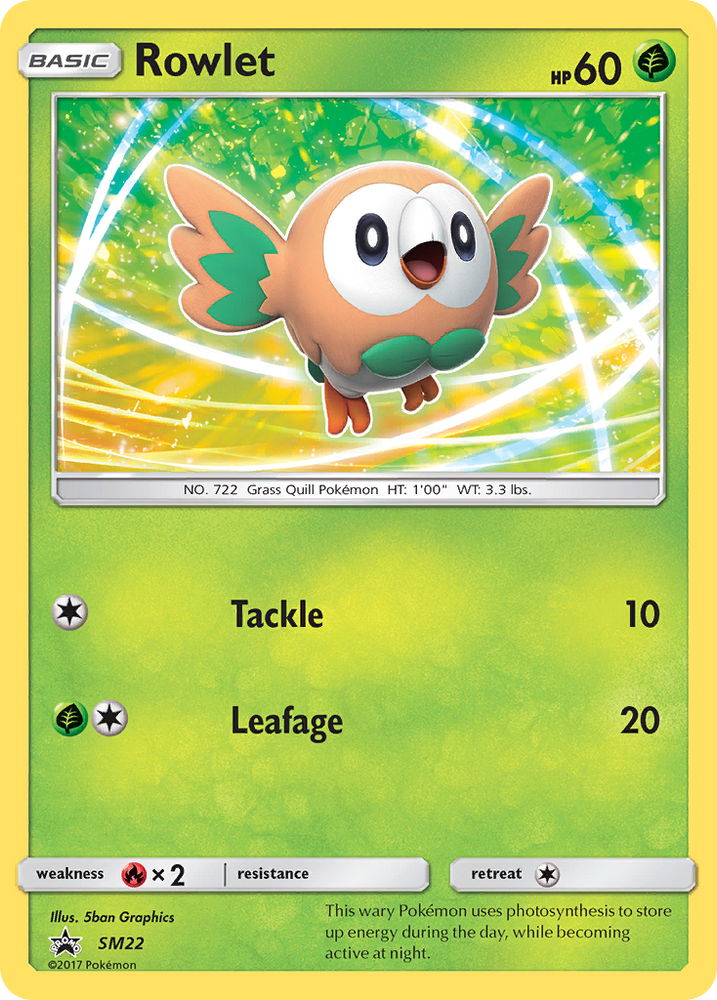 Pokemon | Rowlet (SM22) [Sun & Moon: Black Star Promos] | The Nerd Merchant