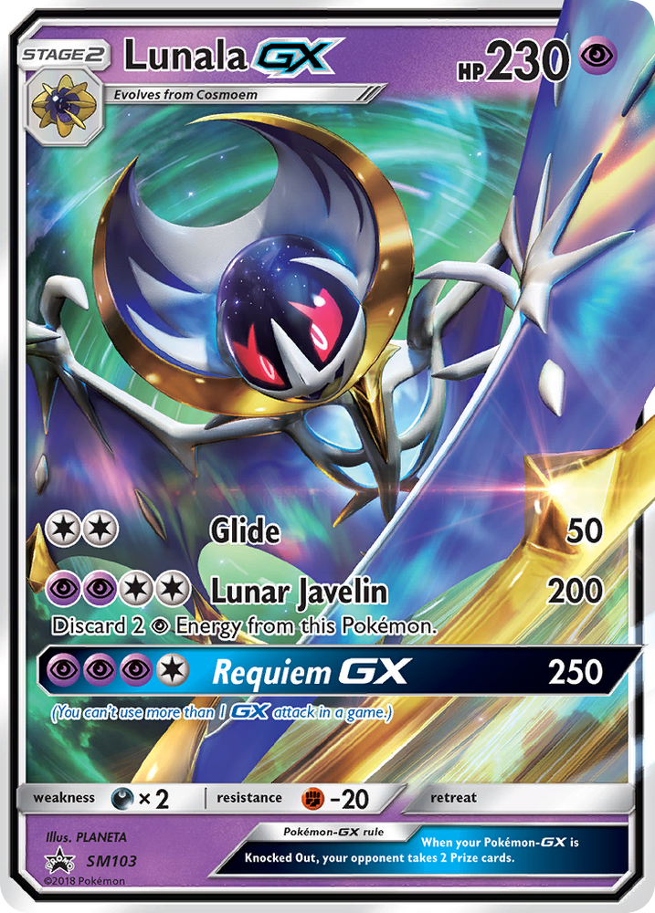 Pokemon | Lunala GX (SM103) [Sun & Moon: Black Star Promos] | The Nerd Merchant