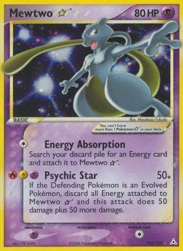 Pokemon | Mewtwo Star (103/110) [EX: Holon Phantoms] | The Nerd Merchant