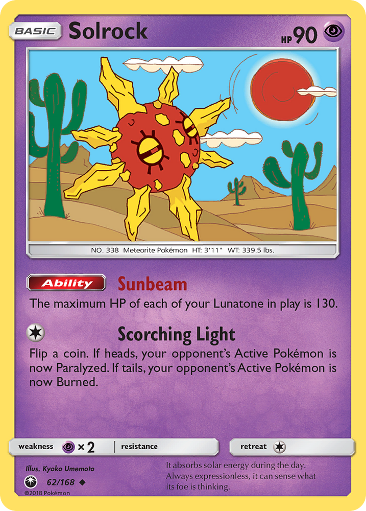 Pokemon | Solrock (62/168) [Sun & Moon: Celestial Storm] | The Nerd Merchant