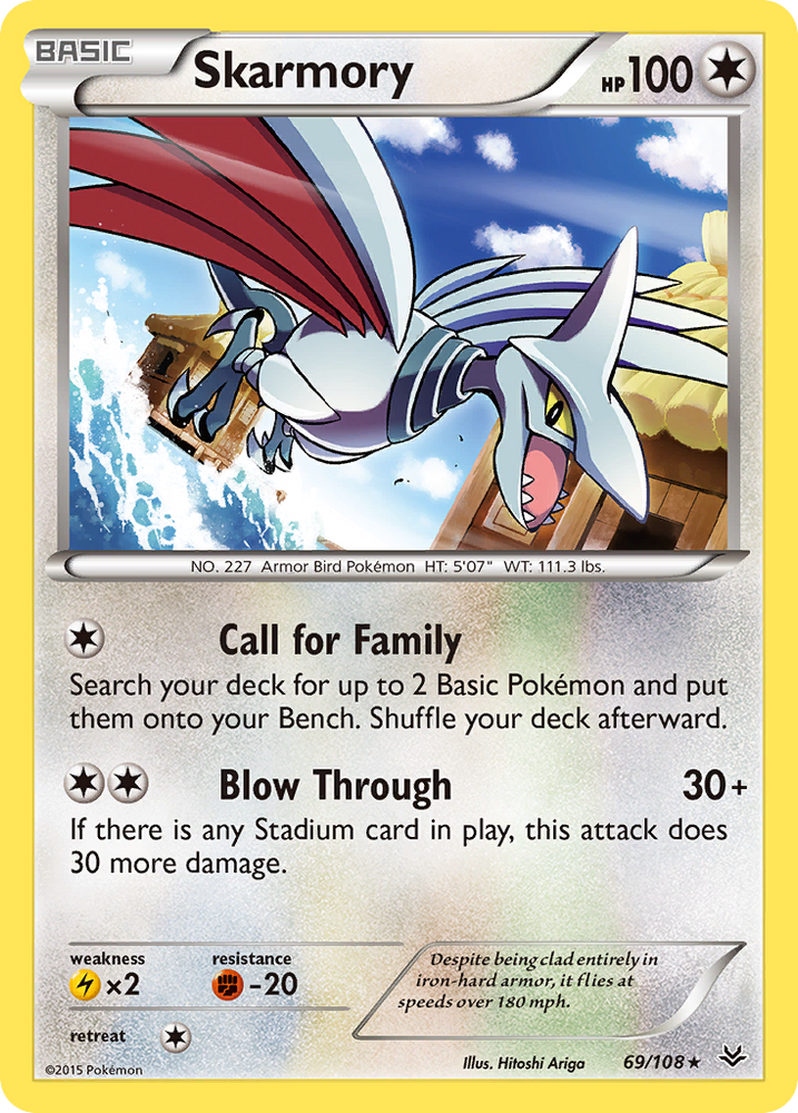 Pokemon | Skarmory (69/108) [XY: Roaring Skies] | The Nerd Merchant