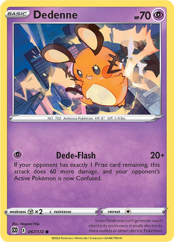 Pokemon | Dedenne (067/172) [Sword & Shield: Brilliant Stars] | The Nerd Merchant