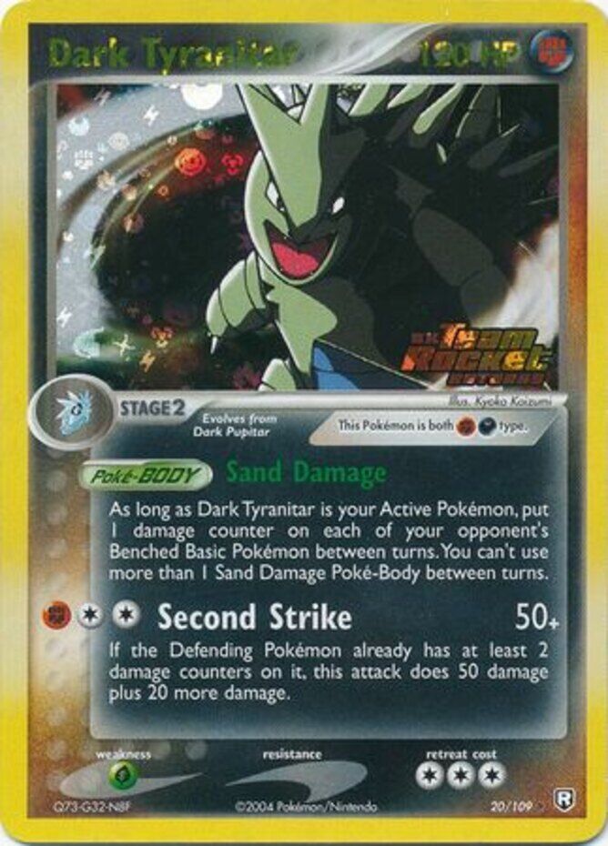 Pokemon | Dark Tyranitar (20/109) (Stamped) [EX: Team Rocket Returns] | The Nerd Merchant