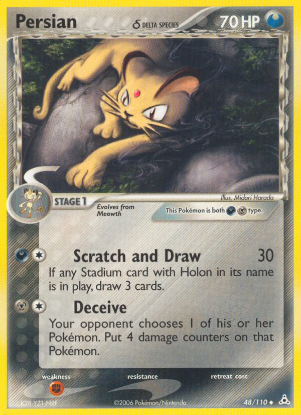 Pokemon | Persian (48/110) (Delta Species) [EX: Holon Phantoms] | The Nerd Merchant
