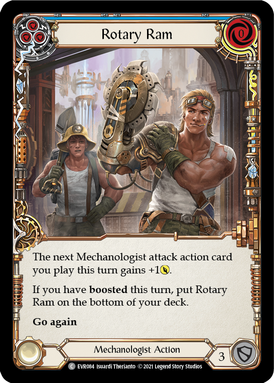 Flesh and Blood TCG | Rotary Ram (Blue) [EVR084] (Everfest)  1st Edition Rainbow Foil | The Nerd Merchant