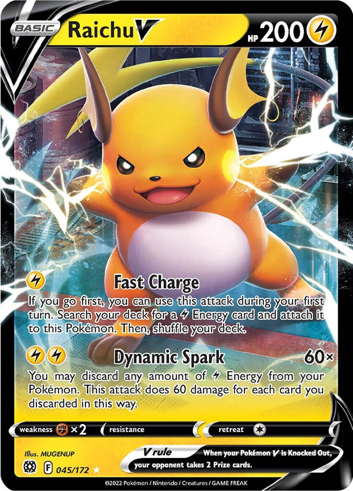 Pokemon | Raichu V (045/172) [Sword & Shield: Brilliant Stars] | The Nerd Merchant