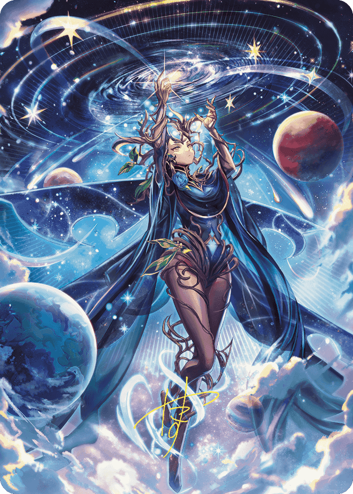 Magic | Omniscience Anime Art Card (Gold-Stamped Signature) [Wilds of Eldraine Art Series] | The Nerd Merchant