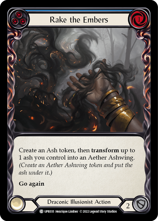 Flesh and Blood TCG | Rake the Embers (Blue) [UPR035] (Uprising)  Rainbow Foil | The Nerd Merchant