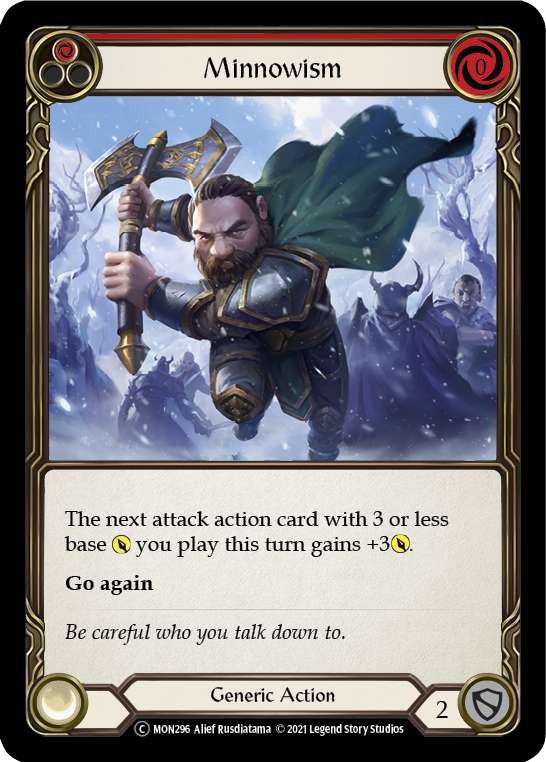 Flesh and Blood TCG | Minnowism (Red) [U-MON296-RF] (Monarch Unlimited)  Unlimited Rainbow Foil | The Nerd Merchant