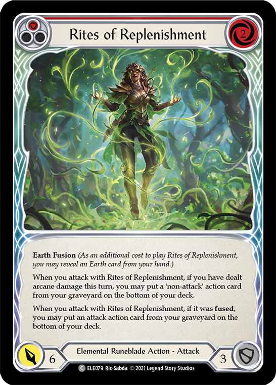 Flesh and Blood TCG | Rites of Replenishment (Red) [ELE079] (Tales of Aria)  1st Edition Rainbow Foil | The Nerd Merchant