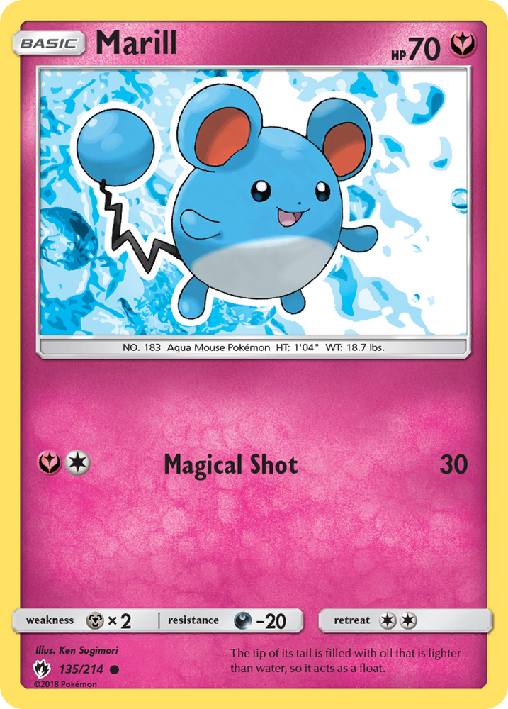 Pokemon | Marill (135/214) [Sun & Moon: Lost Thunder] | The Nerd Merchant