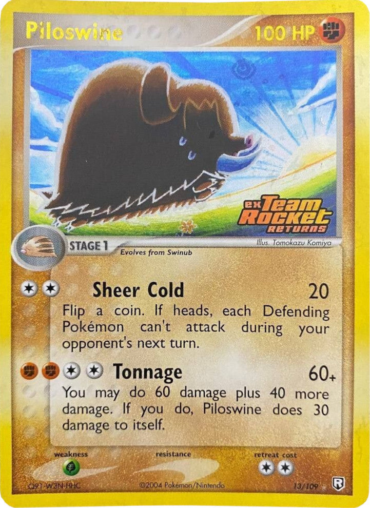 Pokemon | Piloswine (13/109) (Stamped) [EX: Team Rocket Returns] | The Nerd Merchant