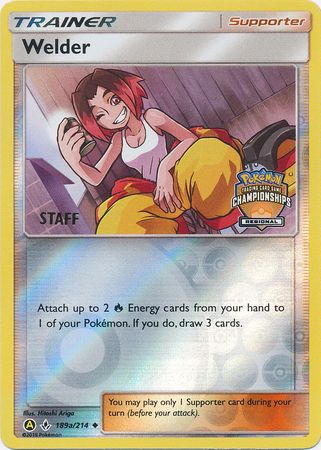 Pokemon | Welder (189a/214) (Regional Championship Promo Staff) [Sun & Moon: Unbroken Bonds] | The Nerd Merchant