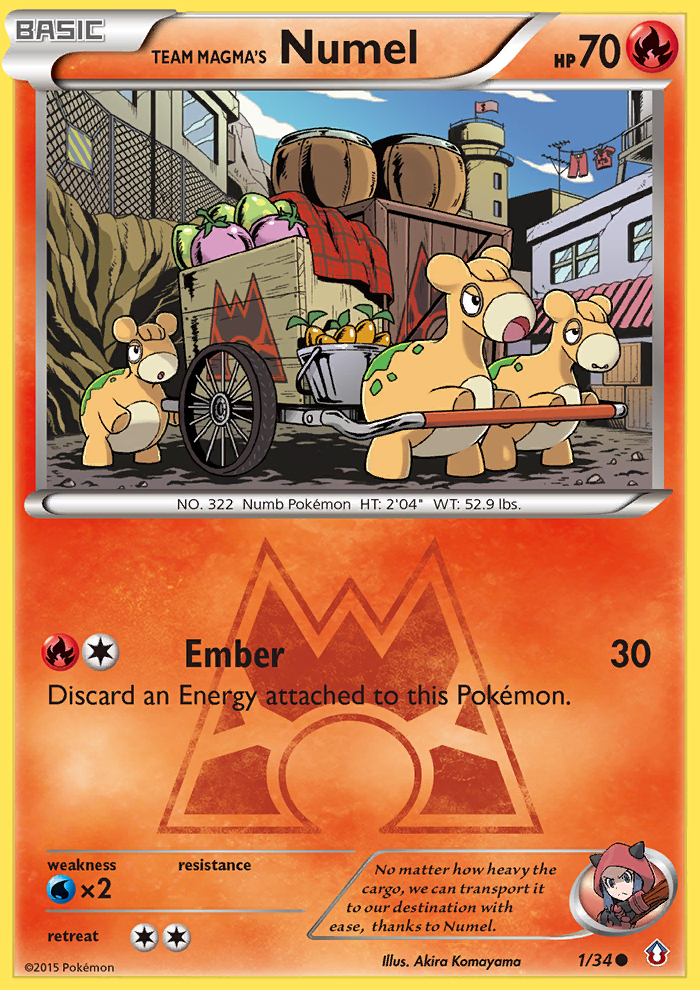 Pokemon | Team Magma's Numel (1/34) [XY: Double Crisis] | The Nerd Merchant