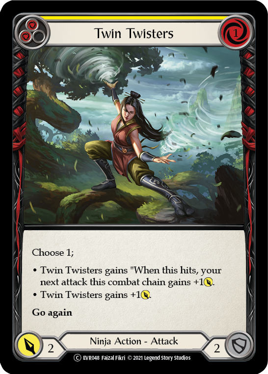 Flesh and Blood TCG | Twin Twisters (Yellow) [EVR048] (Everfest)  1st Edition Rainbow Foil | The Nerd Merchant