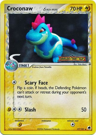 Pokemon | Croconaw (27/101) (Delta Species) (Stamped) [EX: Dragon Frontiers] | The Nerd Merchant