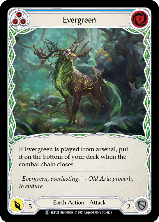 Flesh and Blood TCG | Evergreen (Blue) [U-ELE121] (Tales of Aria Unlimited)  Unlimited Rainbow Foil | The Nerd Merchant