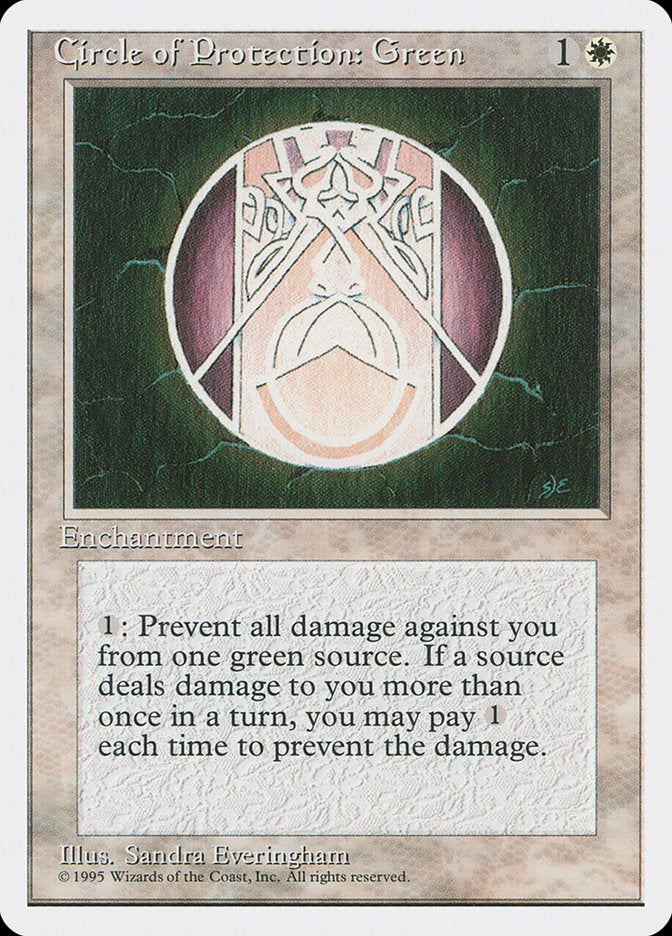 Magic | Circle of Protection: Green [Fourth Edition] | The Nerd Merchant