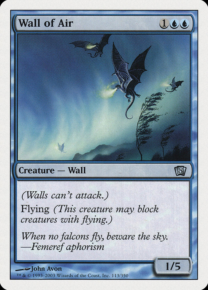Magic | Wall of Air [Eighth Edition] | The Nerd Merchant