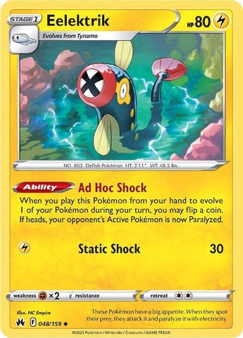 Pokemon | Eelektrik (048/159) [Sword & Shield: Crown Zenith] | The Nerd Merchant