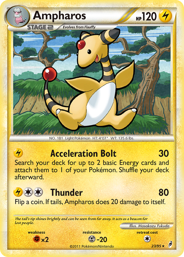 Pokemon | Ampharos (23/95) [HeartGold & SoulSilver: Call of Legends] | The Nerd Merchant
