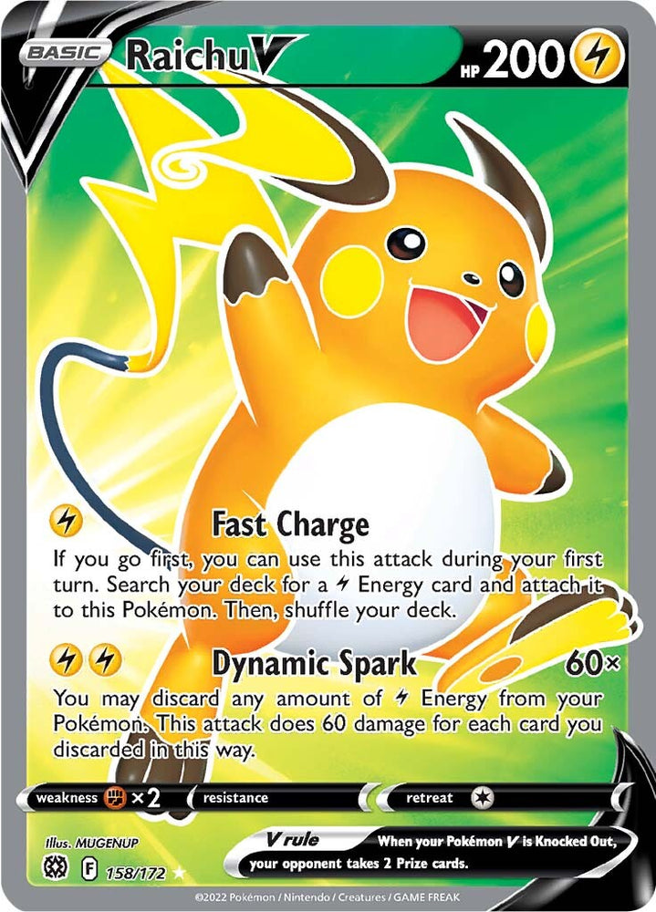 Pokemon | Raichu V (158/172) [Sword & Shield: Brilliant Stars] | The Nerd Merchant