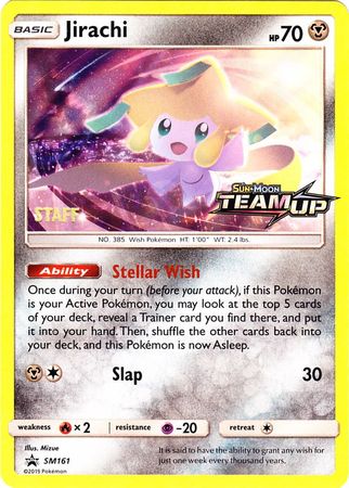 Pokemon | Jirachi (SM161) (Staff) [Sun & Moon: Black Star Promos] | The Nerd Merchant
