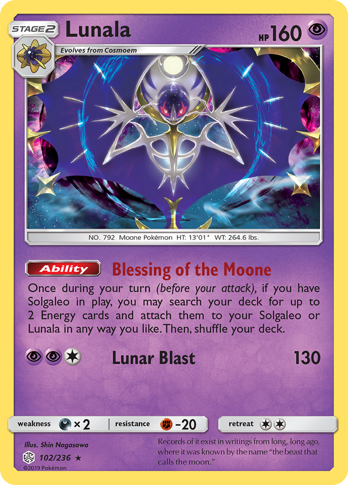 Pokemon| Lunala (102/236) [Sun & Moon: Cosmic Eclipse] | The Nerd Merchant
