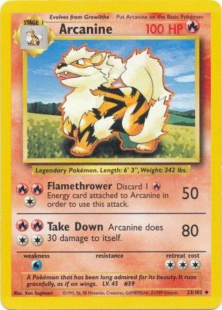 Pokemon | Arcanine (23/102) [Base Set Unlimited] | The Nerd Merchant